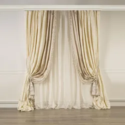 Living Room Interior Curtains With Fringe