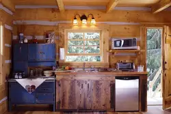 Design at the dacha in the house kitchen