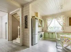 Kitchen Design In A Small Wooden House