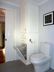 Built-in wardrobe in the bathroom photo