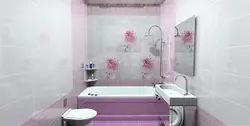 Кафля кветкі ванна фота