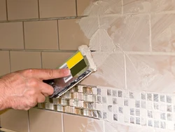 Photo of grout in the bathroom