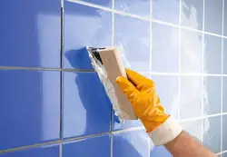 Photo of grout in the bathroom
