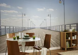 Шпалеры для кухні якія пашыраюць прастору фота