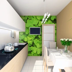 Wallpaper for the kitchen that expands the space photo