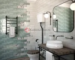 Tiles in the bathroom on the floor walls photo