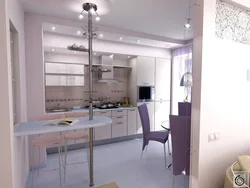 White kitchen design with breakfast bar
