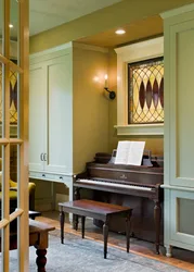 Piano in the living room interior