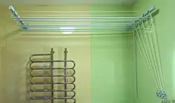 Clothes Dryer In The Bathroom Interior