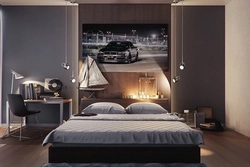 Men's bedroom design photo