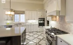 Kitchen design marble tiles
