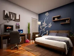 Bedroom Interior With Different Walls