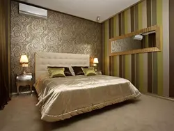 Bedroom interior with different walls