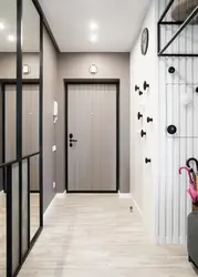 Interior walls in the hallway in a modern style