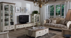 Provence furniture in the living room interior