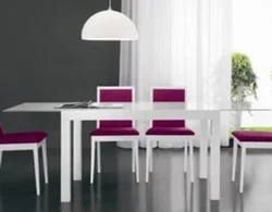 Purple Chairs In The Kitchen Photo