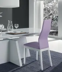 Purple chairs in the kitchen photo
