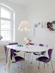 Purple Chairs In The Kitchen Photo