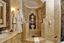 Bathroom design in granite photo