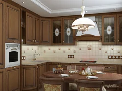 Apartment Design With Brown Kitchen