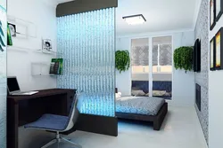 Room with partition bedroom living room photo