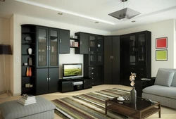 Modern living room wall furniture photo