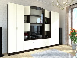 Modern living room wall furniture photo
