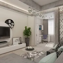 Mənzil qonaq otağı dizayn rayonlaşdırma