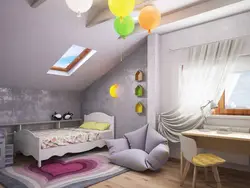 Bedroom for boys in the attic photo