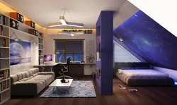 Шатырдағы фотодағы ұлдарға арналған жатын бөлме