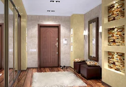 Doors in the hallway in the apartment design