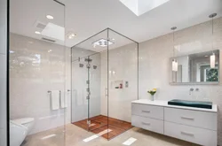 Bathroom design partition glass
