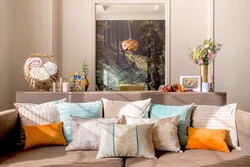 Sofa Pillows In The Living Room Interior