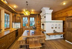 Kitchen Layout In A House With A Stove Photo