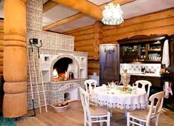 Планіроўка кухні ў доме з печкай фота