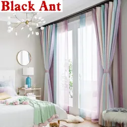 Tulle in the bedroom in a modern style without curtains photo