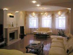 Interiors of living rooms in the house photo