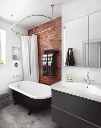 Loft style bathroom design with shower