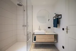 Bathroom interior with drain