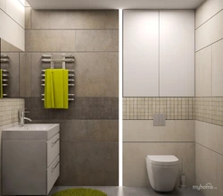 Combination Of Beige Color With Others In The Bathroom Interior
