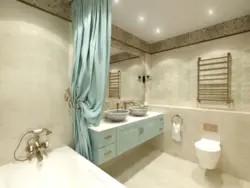 Colors combined with beige in the bathroom interior