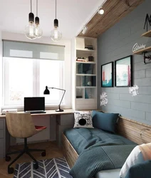 Interior loft bedroom for teenager