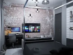 Interior loft bedroom for teenager