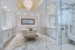 Bathroom design white floor