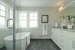 Bathroom design white floor