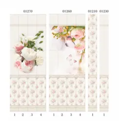 Photo of bathroom panels with flowers