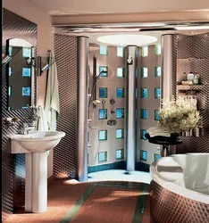 Glass block interior bathtub