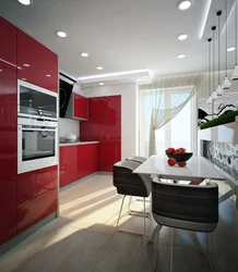 Design of a three-room kitchen in a panel house