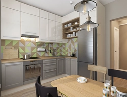 Design of a three-room kitchen in a panel house