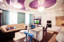 Suspended ceilings for kitchen living room photo design